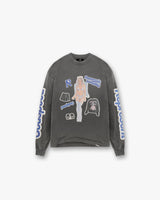 Question Your Innocence Long Sleeve T-Shirt - Vintage Grey