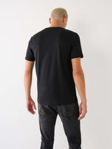 True Religion T-Shirt Buddha In A Box Jet Black