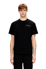 Regular cotton T-shirt with Diesel embroidery