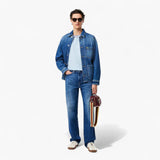Stretch Piqué Stripe Collar T-Shirt