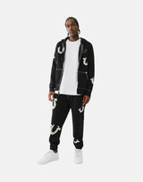 True Religion Allover Puff Hooded Sweatshirt