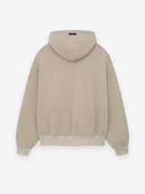 Cotton Cashmere Fleece Half Zip Hoodie
