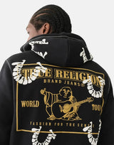 True Religion Allover Puff Hooded Sweatshirt