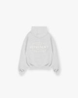 Represent Owners Club Stamp Zip Up Hoodie - Ash Grey